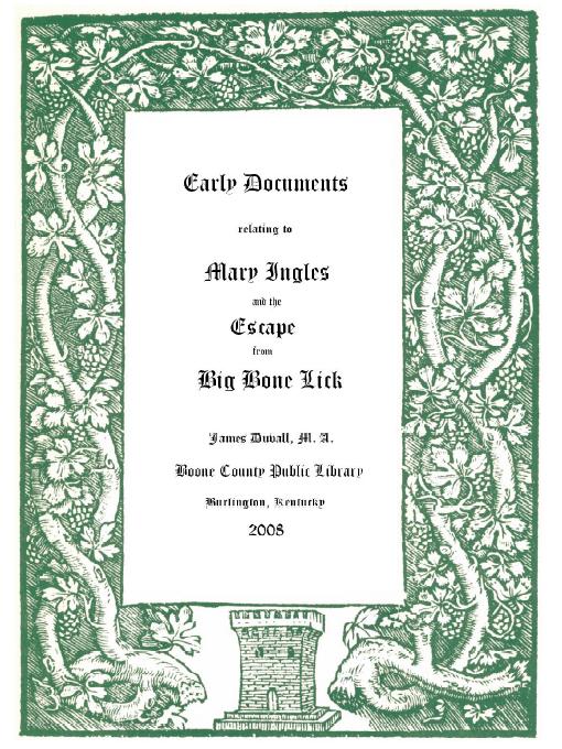 Title details for Early Documents Relating to Mary Ingles and the Escape from Big Bone Lick by James K. Duvall - Available